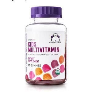 Mama Bear Organic Kids Multivitamin, 60 Gummies Per Bottle, NEW